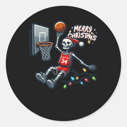 Sticker Rond Basket-ball (Devant)