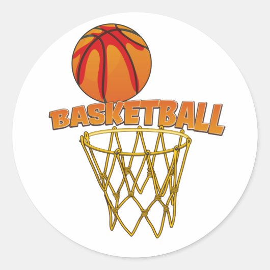 Sticker Rond Basket-ball (Devant)