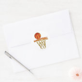 Sticker Rond Basket-ball (Enveloppe)