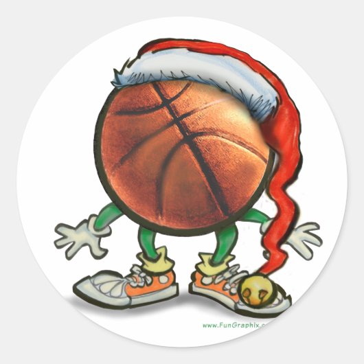 Sticker Rond Basket-ball (Devant)