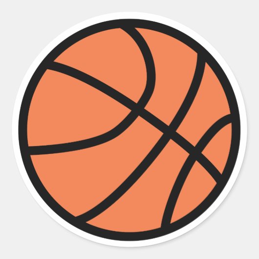 Sticker Rond Basket-ball (Devant)