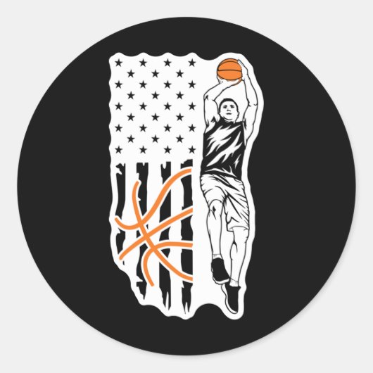 Sticker Rond Basket-ball3 (2) (Devant)