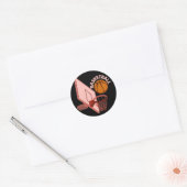 Sticker Rond Basket-ball 2 (Enveloppe)