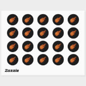 Sticker Rond Basket-ball 8 (Feuille)