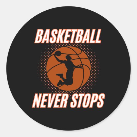 Sticker Rond Basket-ball 9 (Devant)