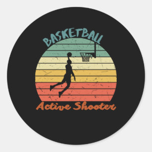 Sticker Rond Basket-ball actif 8