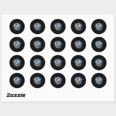 Sticker Rond Basket-ball avec drapeau argentin (Feuille)