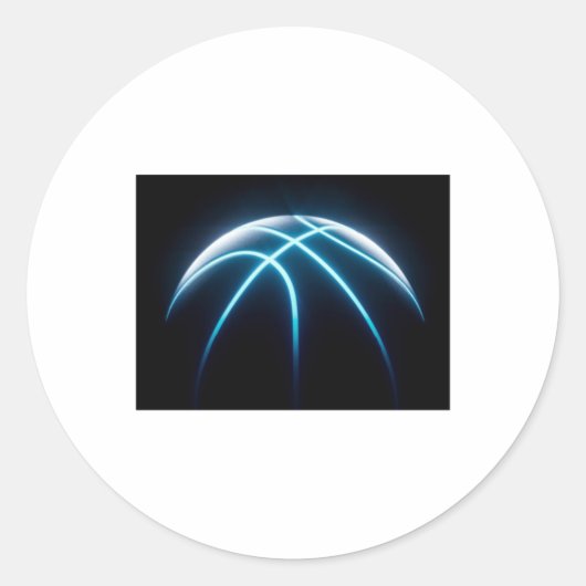 Sticker Rond Basket-ball cool (Devant)