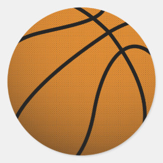 Sticker Rond Basket-ball cool et Sports personnalisés B Ball
