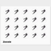Sticker Rond Basket-ball Dribbling (Feuille)