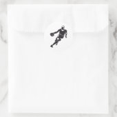 Sticker Rond Basket-ball Dribbling (Sac)