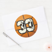 Sticker Rond Basket-ball du numéro 33 (Enveloppe)