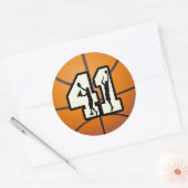Sticker Rond Basket-ball du numéro 41 (Enveloppe)