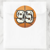 Sticker Rond Basket-ball du numéro 99 (Sac)