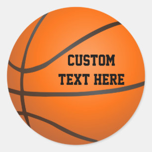 Sticker Rond Basket-ball du Personalized
