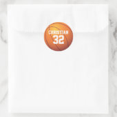 Sticker Rond Basket-ball du Personalized (Sac)