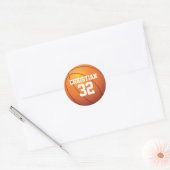 Sticker Rond Basket-ball du Personalized (Enveloppe)