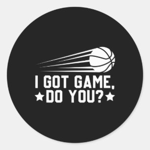 Sticker Rond Basket-ball J'Ai Jeu Do You