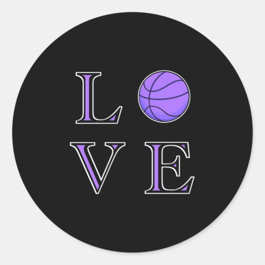 Sticker Rond Basket-ball Lover Basket (Devant)