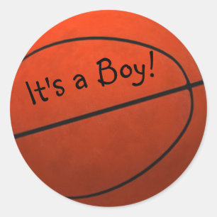 Sticker Rond Basket-ball monogramme