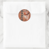 Sticker Rond Basket-ball orange Brown (Sac)