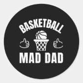 Sticker Rond Basket-ball papa (Devant)