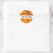 Sticker Rond Basket-ball personnalisé (Sac)