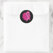 Sticker Rond Basket Ball Pink Cancer du Sein (Sac)