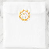 Sticker Rond basket-ball. tribal (Sac)