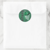 Sticker Rond Basket-ball vert foncé (Sac)