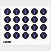 Sticker Rond Basket bleu (Feuille)