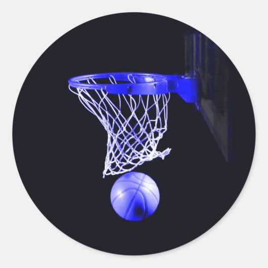 Sticker Rond Basket bleu (Devant)