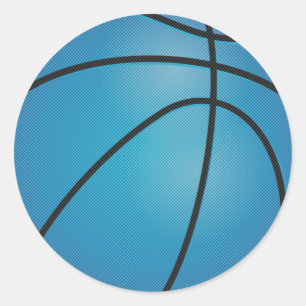 Sticker Rond Basket bleu