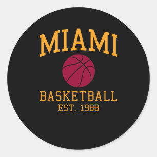 Sticker Rond Basket de Miami