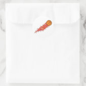 Sticker Rond basket en feu (Sac)
