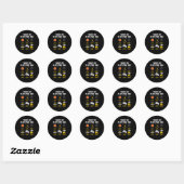 Sticker Rond Basket - Les Choses Que Je Fais Dans Mon Temps Lib (Feuille)