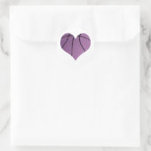 Sticker Rond Basket Violet En Forme De Coeur (Sac)