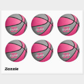 Sticker Rond Basketball (Feuille)