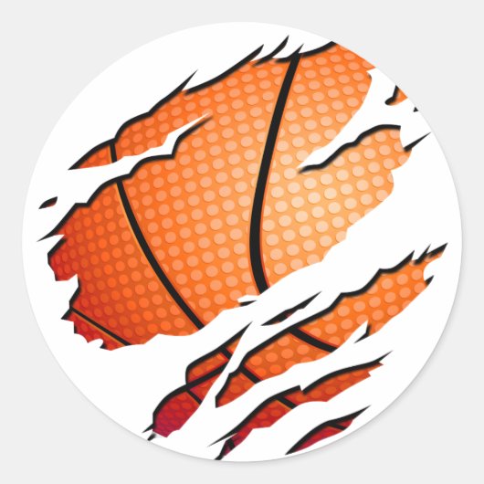Sticker Rond basketball (Devant)