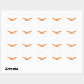 Sticker Rond basketball. aile. (Feuille)
