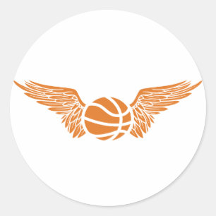 Sticker Rond basketball. aile.