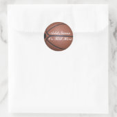 STICKER ROND BASKETBALL AJOUTER VOTRE NOM-STICKER (Sac)