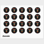 Sticker Rond Basketball Armoire Votre Nom Rouge Noir (Feuille)