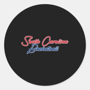 Sticker Rond Basketball de Caroline du Sud (couleurs usa)