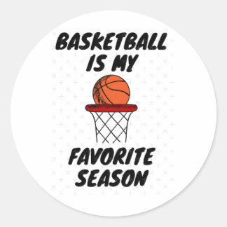 Sticker Rond Basketball Est Ma Saison Préférée 8