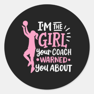 Sticker Rond Basketball fille 1