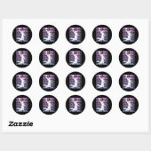Sticker Rond Basketball Fille Enfants (Feuille)