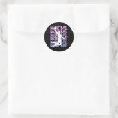 Sticker Rond Basketball Fille Enfants (Sac)