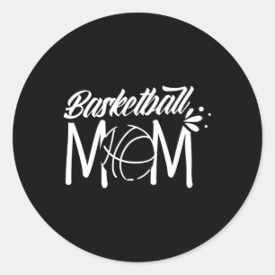 Sticker Rond Basketball Maman Coach Joueur de l'équipe Match Mè