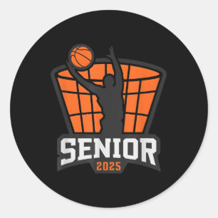 Sticker Rond Basketball Senior 2025 Teams Family Matching Outfi